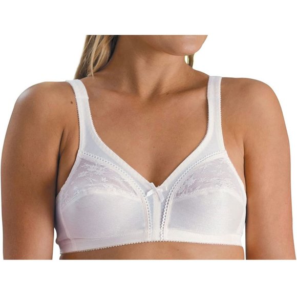 New Carnival Full Figure Camisole Strap Lace Soft Cup Wireless Bra 627 Beige - Picture 4 of 7